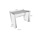 Ver imagem 3 de Escrivaninha Mesa Escritório 120CMX47CM 120cm Preto e Cinza Cristal