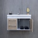 Ver imagem 3 de Kit Armário para Banheiro 60cm Mdf com Cuba + Espelheira - Potenza Berlin