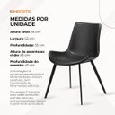 Ver imagem 7 de Kit Cadeira de Jantar Basic 4 Unidades White Arrow Preta