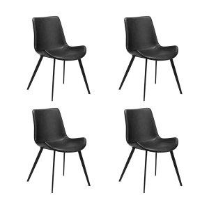 Kit Cadeira de Jantar Basic 4 Unidades White Arrow Preta