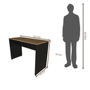 Ver imagem 3 de Escrivaninha Mesa Escritório 120CMX47CM 120cm Preto e Carvalho Mel Bege