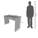 Ver imagem 3 de Escrivaninha Mesa Escritório 130CMX47CM 130cm Cinza Cristal
