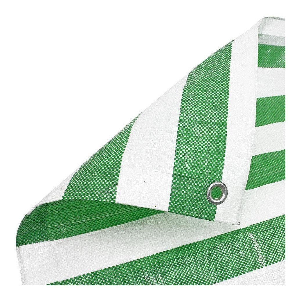Lona Multiuso Listrada Barraca de Feira Verde/Branco 300 Micras - 4x3 - 1