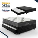 Ver imagem 5 de Bicama Box com Colchão Ortobom Airtech Ortopillow 100 D33 + Auxiliar de Espuma D28 Positanno Casal