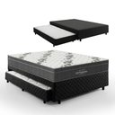 Ver imagem 4 de Bicama Box com Colchão Ortobom Airtech Ortopillow 100 D33 + Auxiliar de Espuma D28 Positanno Casal