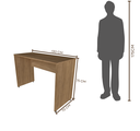 Ver imagem 3 de Escrivaninha Mesa Escritório 100% MDF 130CMX47CM 130cm Carvalho Mel Bege