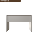 Ver imagem 5 de Escrivaninha Mesa Escritório 130CMX47CM 130cm Branca e Carvalho Mel Bege