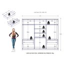 Ver imagem 3 de Guarda Roupa Casal New Monumental 6 Portas 4 Gavetas Cinamomo Areia Fosco - Zanzini