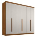 Ver imagem 1 de Guarda Roupa Casal New Monumental 6 Portas 4 Gavetas Cinamomo Areia Fosco - Zanzini