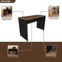 Ver imagem 7 de Escrivaninha Mesa Escritório 130CMX47CM 130cm Preto e Carvalho Mel Bege