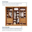 Ver imagem 7 de Closet Casal 6 Gavetas 242cm sem Portas Aspen Premium Marrom/Cinamomo