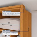 Ver imagem 5 de Closet Casal 6 Gavetas 242cm sem Portas Aspen Premium Marrom/Cinamomo