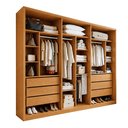 Ver imagem 2 de Closet Casal 6 Gavetas 242cm sem Portas Aspen Premium Marrom/Cinamomo