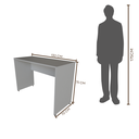 Ver imagem 3 de Escrivaninha Mesa Escritório 140CMX47CM 140cm Cinza Cristal