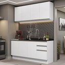Ver imagem 1 de Armário de Cozinha Compacta 160cm Branco Glamy Madesa 01