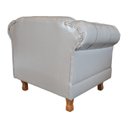 Ver imagem 4 de Poltrona Decorativa Chesterfield Duque Corano Bege Capitonê Retrô Para Sala, Tv, Estar, Recepção