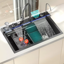 Ver imagem 2 de Cuba Pia Gourmet Torneira Cascata e Acessórios Digital Led