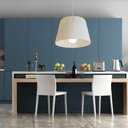Ver imagem 3 de Lustre Pendente Cone Md-4240 Cúpula em Tecido 30/40x30cm Rustico Bege - Bivolt