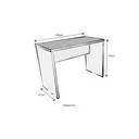 Ver imagem 3 de Escrivaninha Mesa Escritório 150CMX47CM 150cm Branca