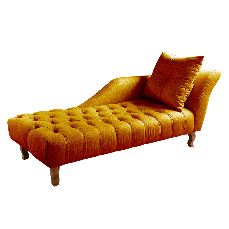 Divã Chesterfield Anna Recamier 160cm Via Encanto Veludo Cobre Lado Direito - 1