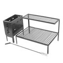 Ver imagem 2 de Kit Parrilla Grelha Uruguaia Rústica 80cm + Caixa Firebox