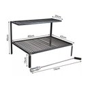 Ver imagem 3 de Kit Parrilla Grelha Uruguaia Rústica 80cm + Caixa Firebox