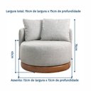 Ver imagem 4 de Conjunto 2 Poltronas Base Fixa e Estofada com Almofadas Decorativas Vilani Yescasa