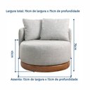 Ver imagem 4 de Conjunto 2 Poltronas Base Fixa e Estofada com Almofadas Decorativas Vilani Espresso Móveis