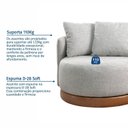 Ver imagem 6 de Conjunto 2 Poltronas Base Fixa e Estofada com Almofadas Decorativas Vilani Yescasa