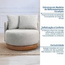 Ver mais imagens de Conjunto 2 Poltronas Base Fixa e Estofada com Almofadas Decorativas Vilani Yescasa