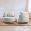 Ver imagem 2 de Conjunto 2 Poltronas Base Fixa e Estofada com Almofadas Decorativas Vilani Espresso Móveis