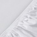 Ver imagem 4 de Roupa de Cama Solteiro de Algodão 200 Fios Liso Branco com Detalhe em Rosê 3 Peças