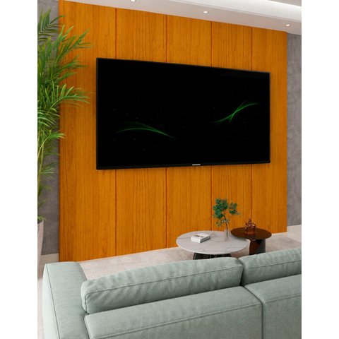 Painel Modulo Suspenso Decorativo TV 85 Polegadas Sheron Cor:Madeira