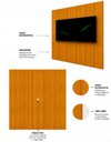 Ver imagem 4 de Painel Modulo Suspenso Decorativo TV 85 Polegadas Sheron Cor:Madeira