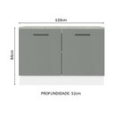 Ver imagem 3 de Balcão de Pia Cozinha 2 Portas (Com Tampo) Branco/Cinza Agata Madesa