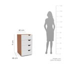 Ver imagem 3 de Gaveteiro Porto Escritório/Home Office 4 Gavetas 40x71cm Branco/Freijó 250684