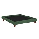 Ver imagem 1 de Cama King Japonesa 210cm Pés Madeira Haru Veludo Verde - Sallar Home