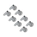 Ver imagem 1 de Kit 12 Rodinhas Rodizios Fixos Transparente Rigida para Moveis 38mm