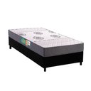Ver imagem 1 de Cama Box Solteiro: Colchão Espuma D45 Polar Pérola Grey + Base Crc Suede Black (88x188)