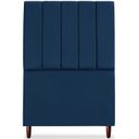 Ver imagem 5 de Cabeceira Solteiro 90cm Arlla Suede Azul Marinho Rm