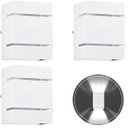 Ver imagem 1 de 3 Arandelas Externa 2 Frisos Foco Fachos Parede Muro Branco