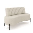 Ver imagem 3 de Sofá Living Decorativo 2 Lugares 1,60m Katara Pés de Ferro Bouclê Off White G33 - Gran Belo