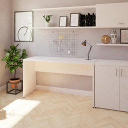 Escrivaninha Mesa Escritório 250cmx47cm 25mm - 1 Escrivaninha Mesa Escritório 250cmx47cm 25mm - 1