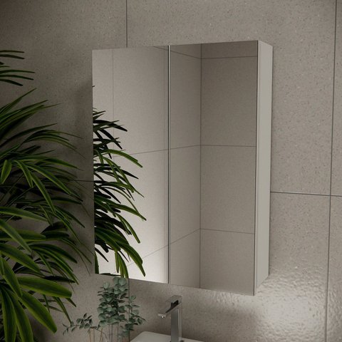 Espelheira de Banheiro 60cm ESP4007 Nature Branco