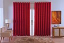 Ver imagem 1 de Cortina Jacquard Luxo em Tecido Semi Blackout Sala 2,70x2,30:bordo