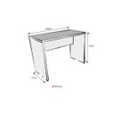 Ver imagem 3 de Escrivaninha Mesa Escritório 100% MDF 250CMX47CM 180cm Cinza Cristal