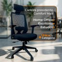 Ver imagem 3 de Kit 3 Cadeiras de Escritório Oficial Comfort Max Ergonômica com Revestimento em Couro Sintético
