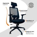 Ver imagem 7 de Kit 3 Cadeiras de Escritório Oficial Comfort Max Ergonômica com Revestimento em Couro Sintético