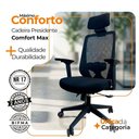 Ver imagem 5 de Kit 3 Cadeiras de Escritório Oficial Comfort Max Ergonômica com Revestimento em Couro Sintético