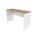 Ver imagem 2 de Escrivaninha Mesa Escritório 100% MDF 250CMX47CM 180cm Branca e Carvalho Mel Bege